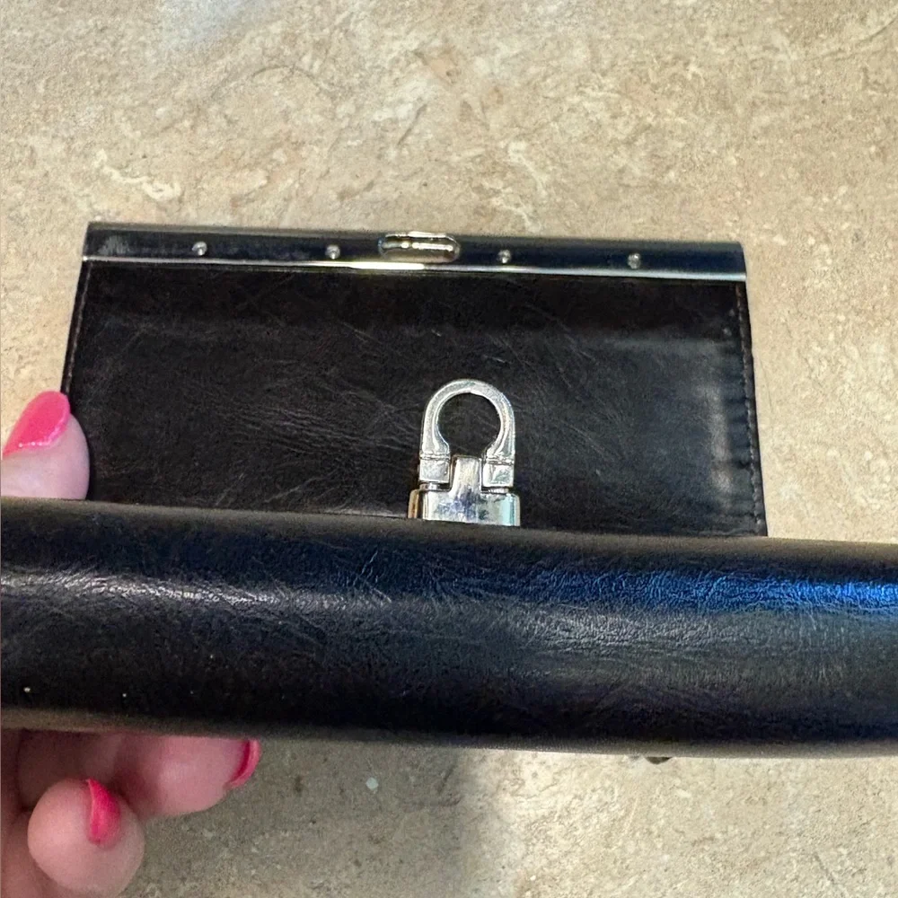 D&G Wallet Black Faux/Leather Wallet Repair Project As Is